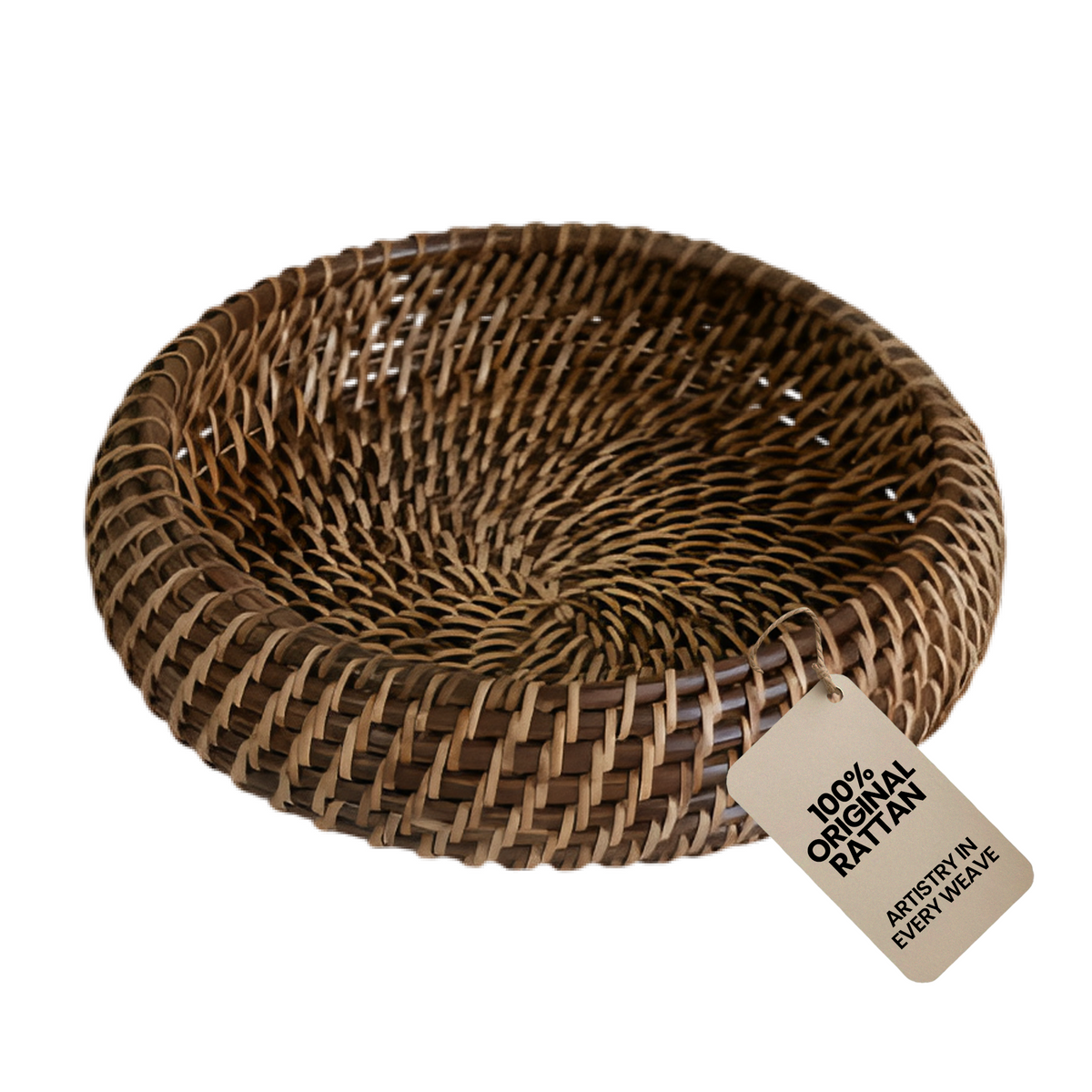 Rattan Apple Bowl