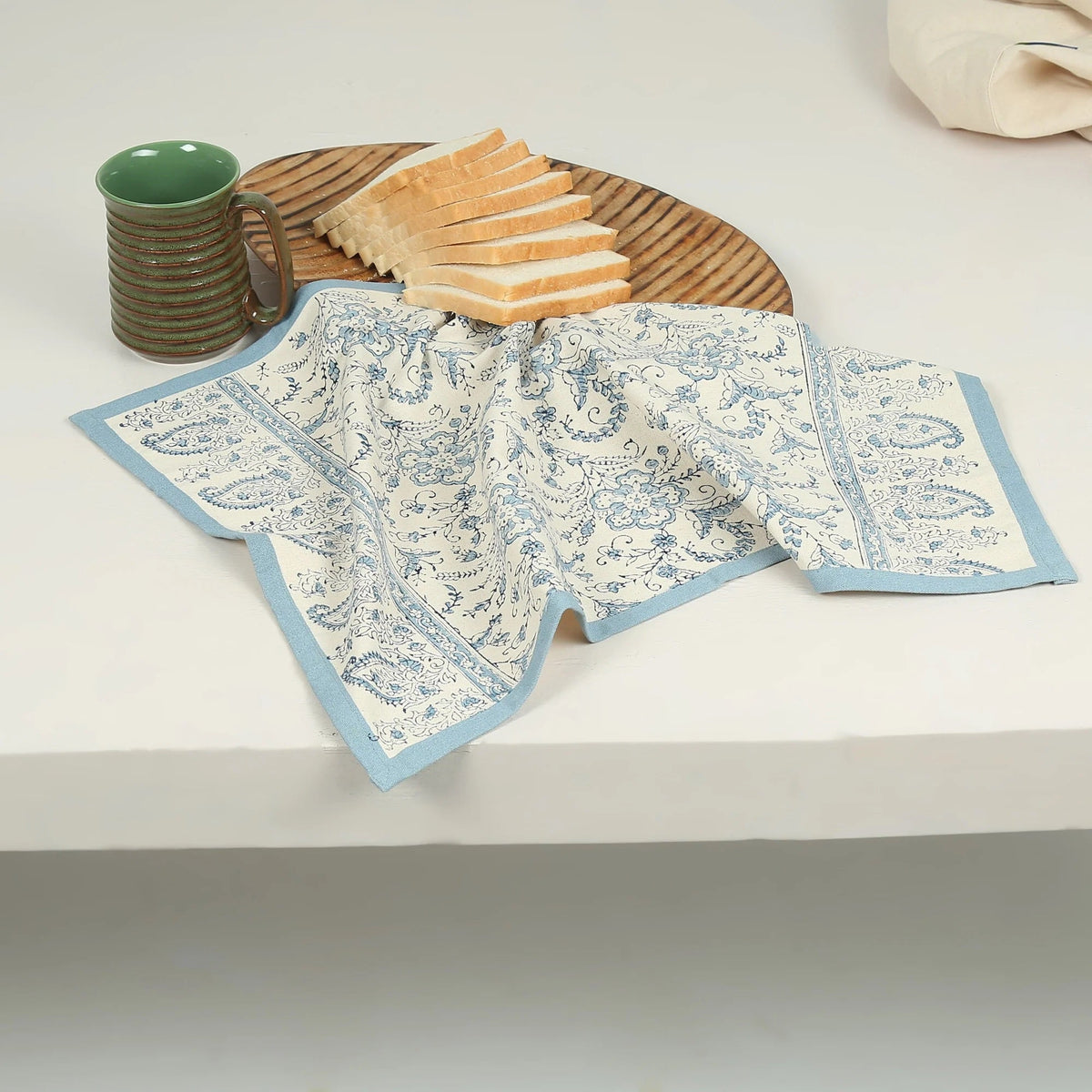 Cotton Kitchen Towel | Hand Block Printed | Ivy
