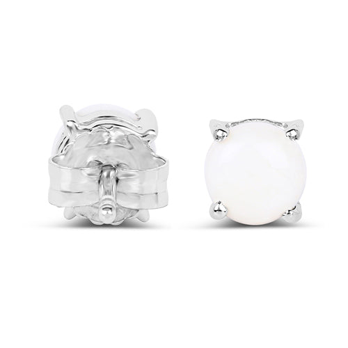 1.18 Carat Genuine Opal .925 Sterling Silver Earrings