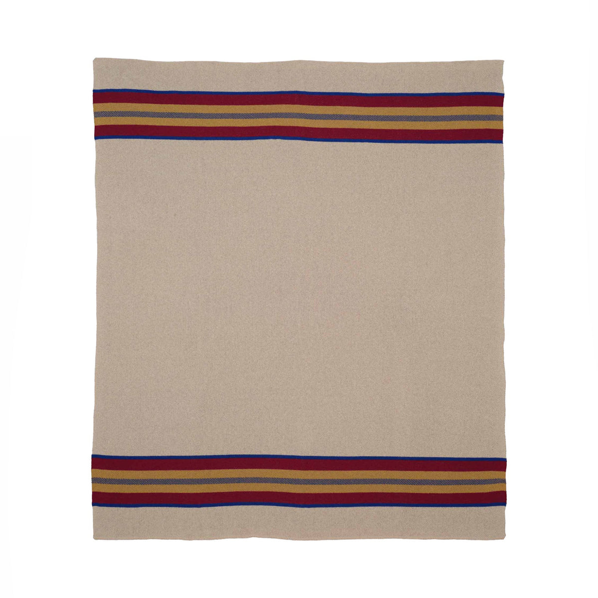 Camp Stripe - Cotton Sustainable Knit Throw Blanket Fall Rustic Gift