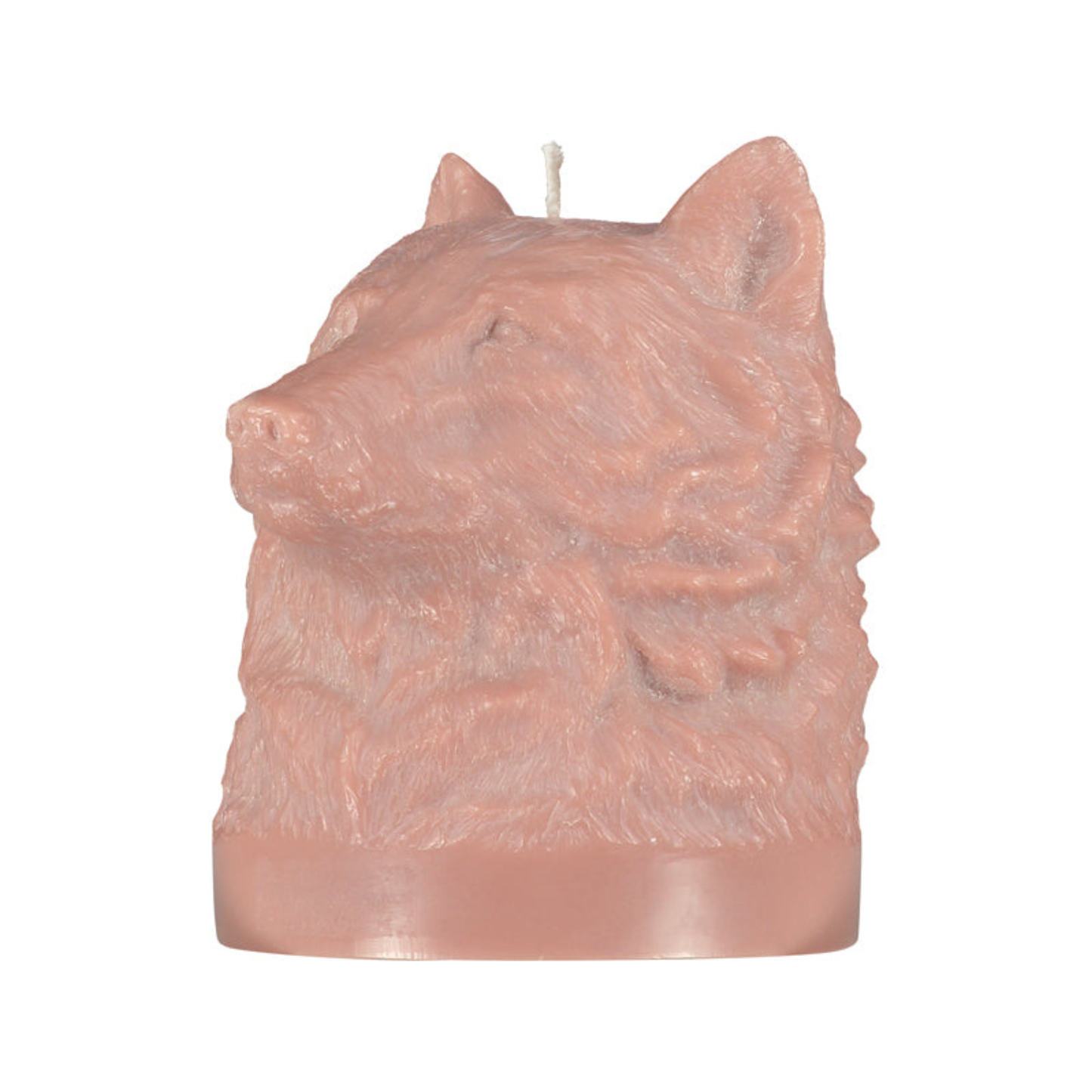 Old Rose Wolf Head Candle