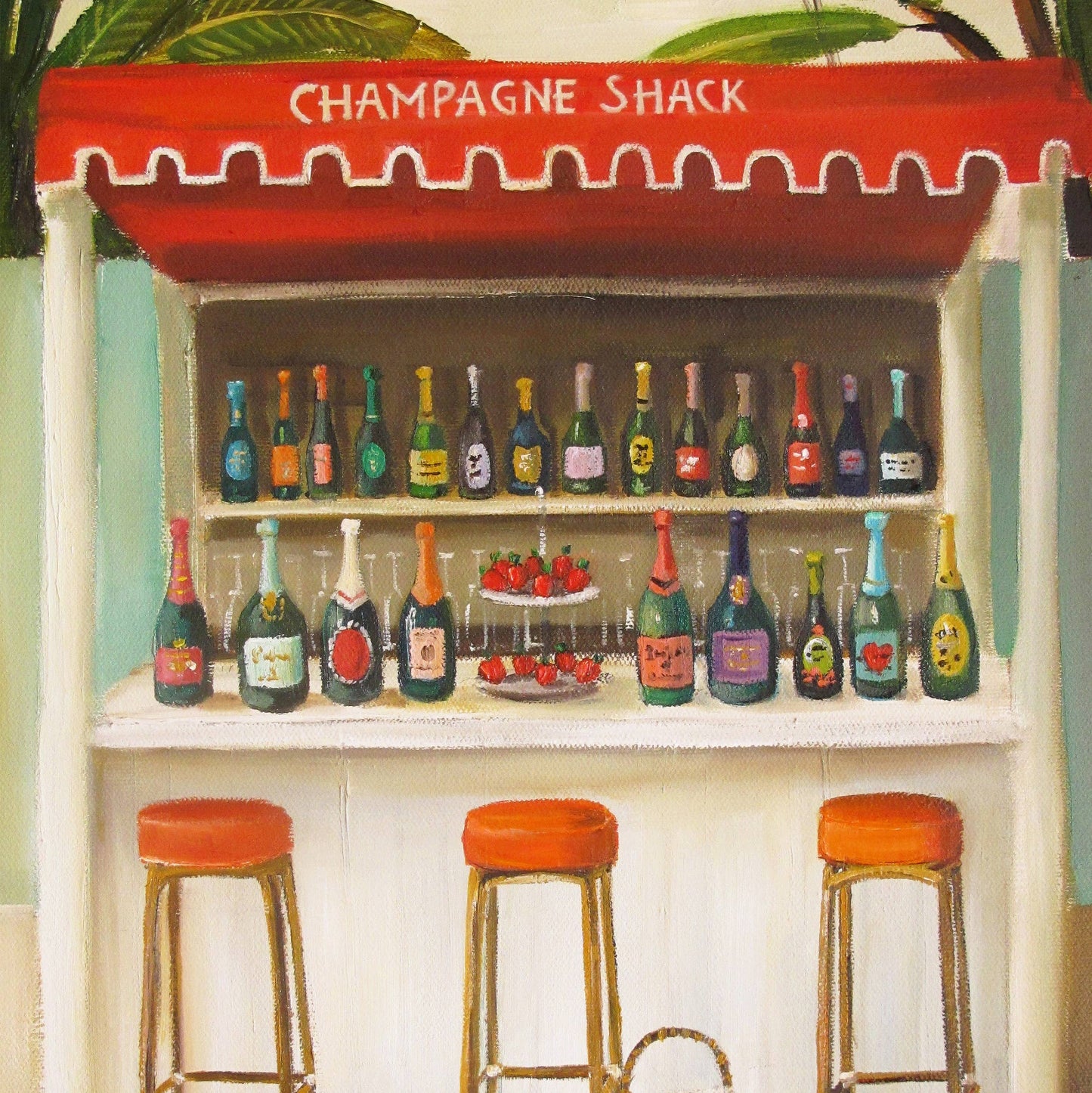 Champagne Shack Art Print - 8.5 X 11" by Janet Hill