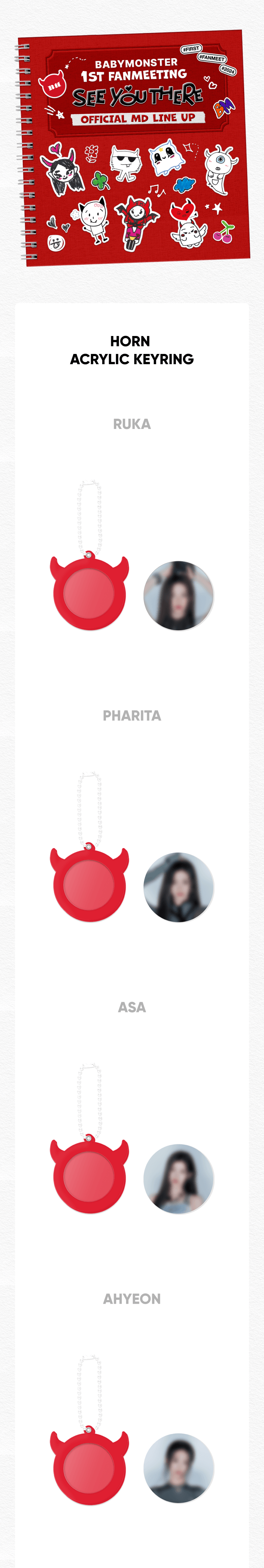 BabyMonster - See You There Official MD Acrylic Keyring