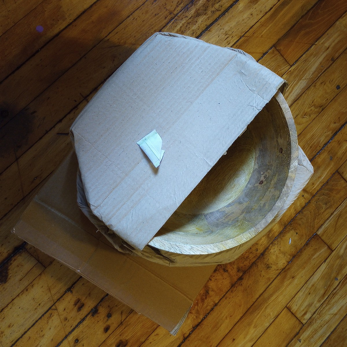 Striped Mango Wood Salad Bowl