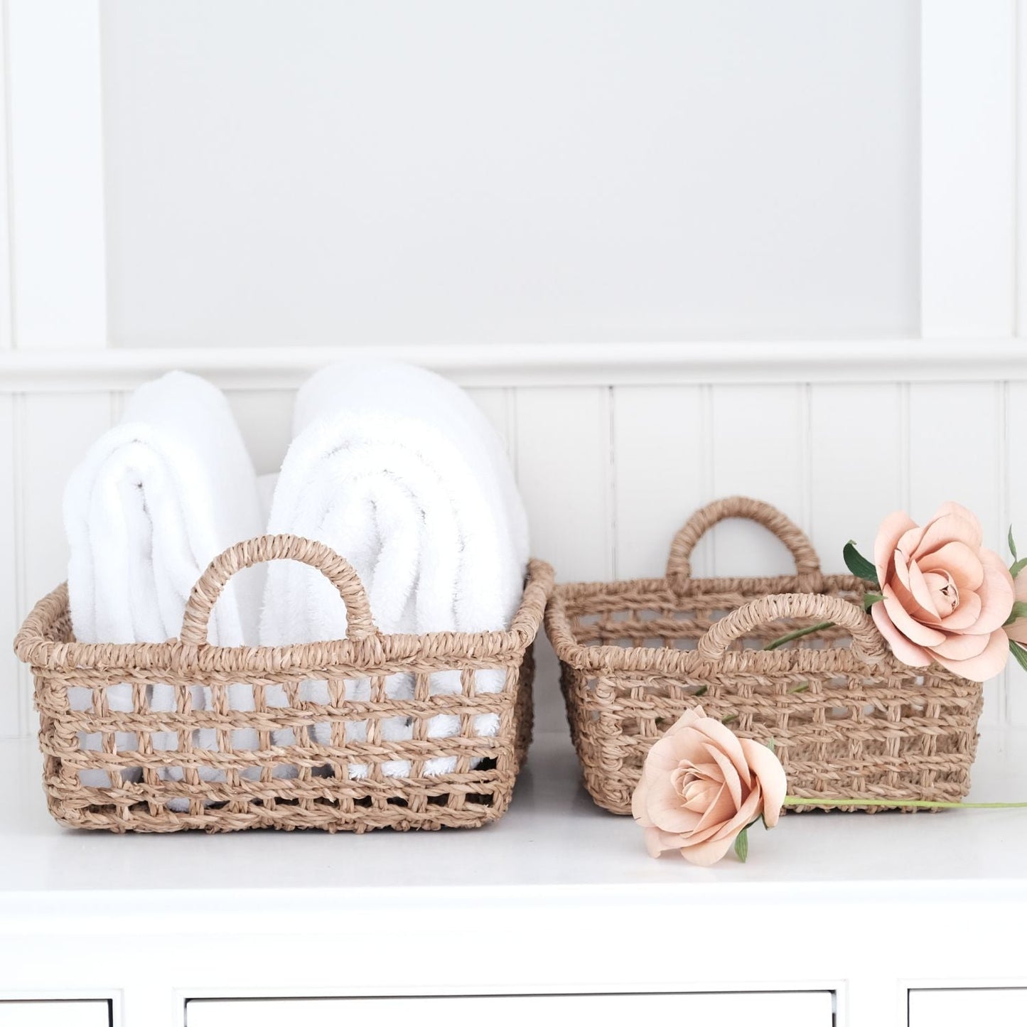 S/3 Open Weave Rectangular Trays