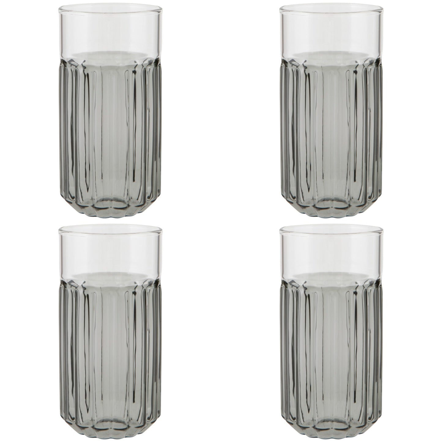 Set of 4 Tumbler 14oz Channel Smoke