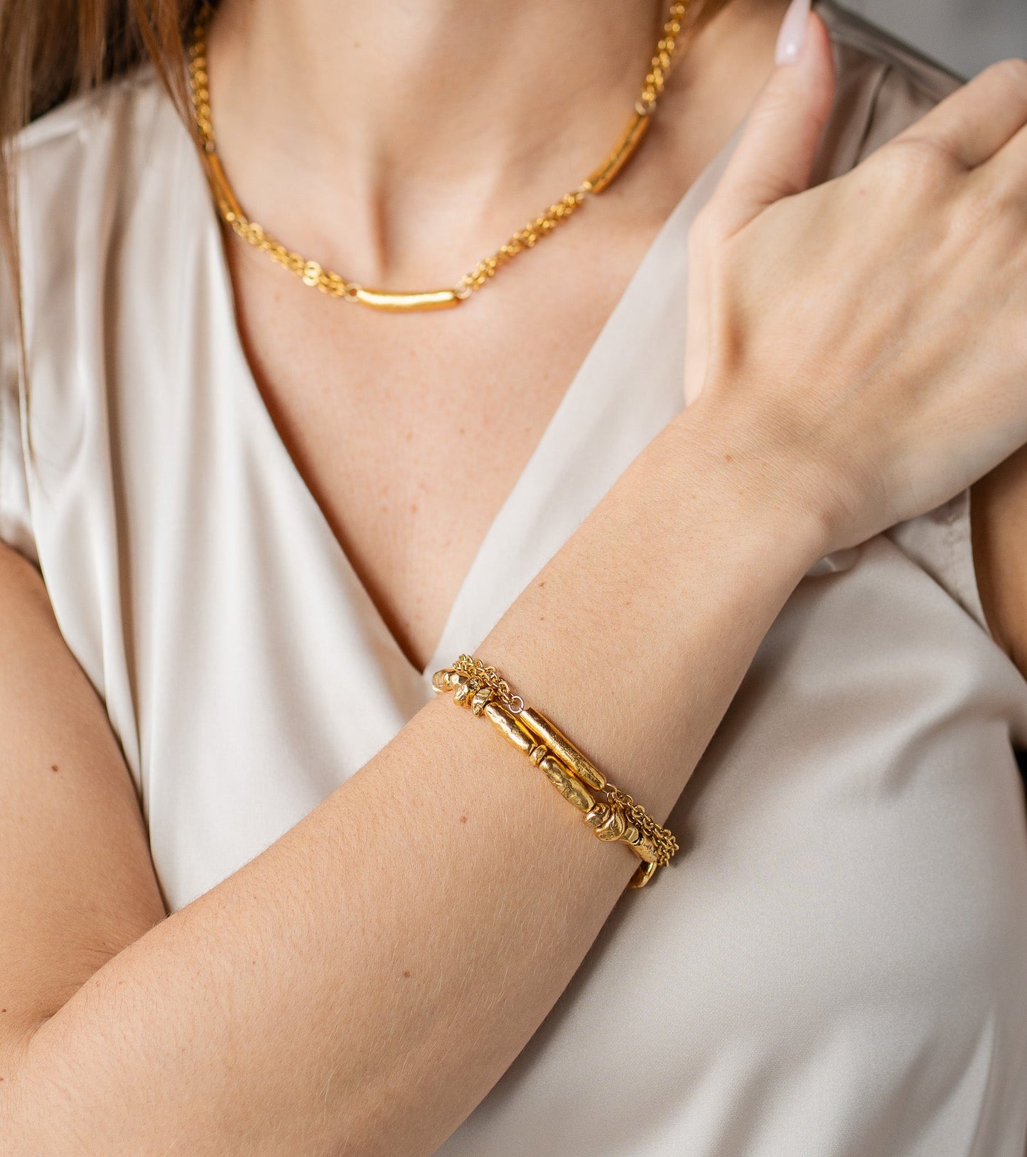 Tube Bead Bracelet