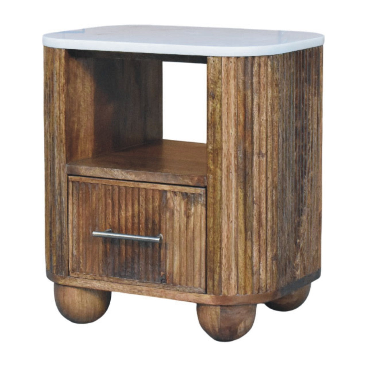 Artisan Furniture Solid Wood Beaumont Marble Bedside