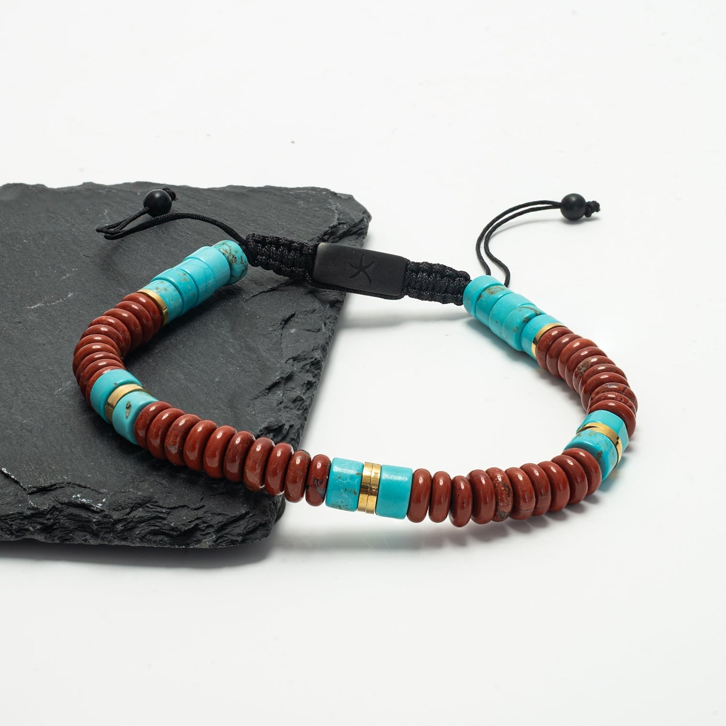 Nomadic Turquoise & Red Jasper Rope Beaded Bracelet - Osadia Concept Store