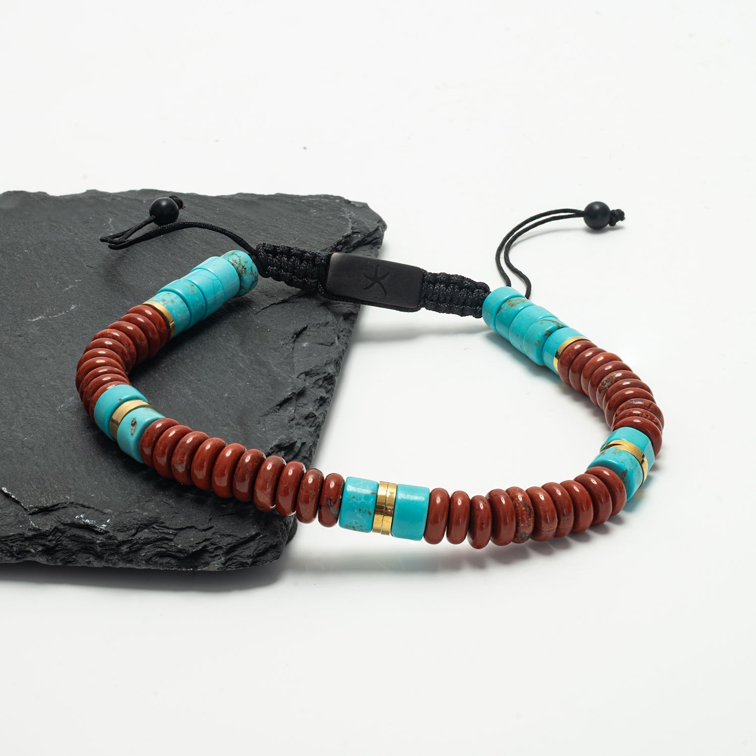 Nomadic Turquoise & Red Jasper Rope Beaded Bracelet - Osadia Concept Store