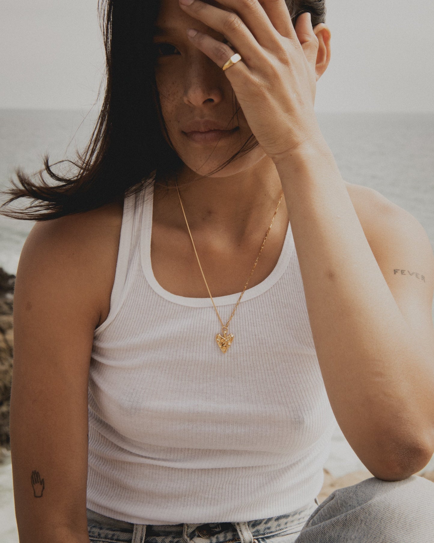 Jessie Beaten Heart Necklace