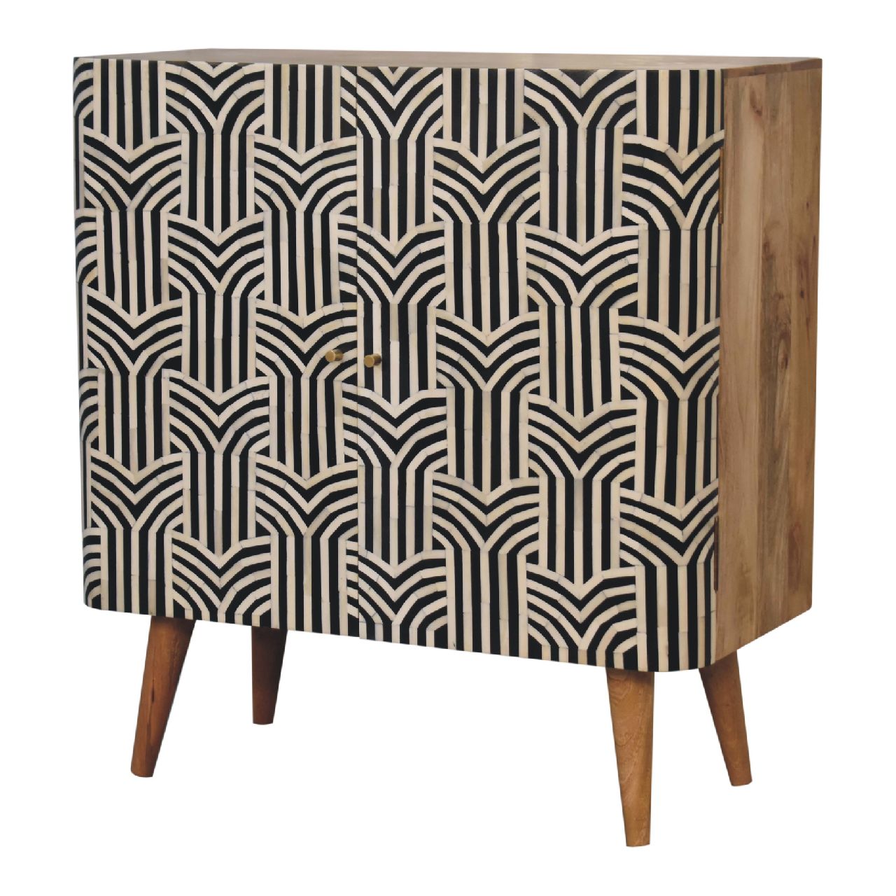 Solid Wood Edessa Bone Inlay Cabinet