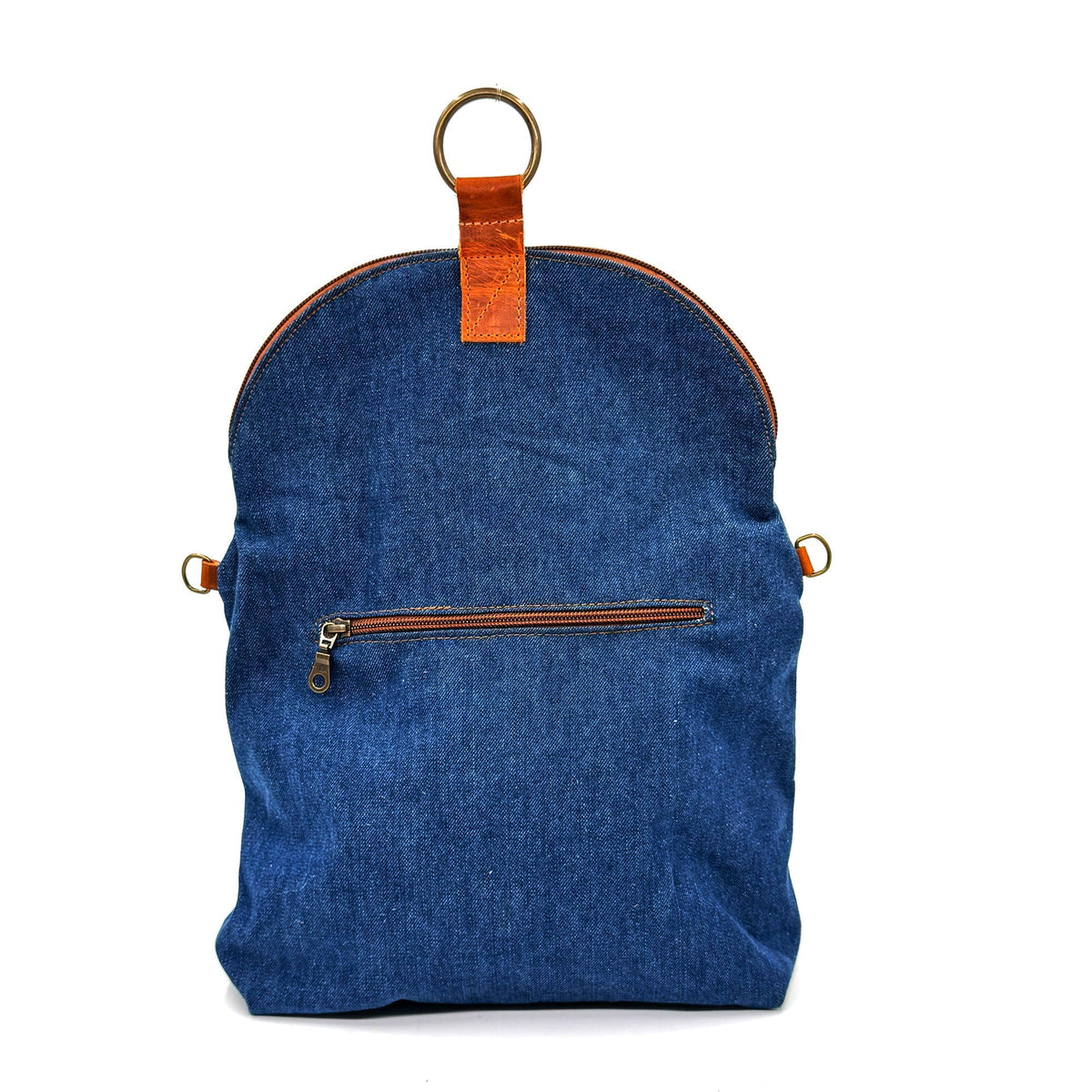 Relaxed Crossbody Backpack in Denim