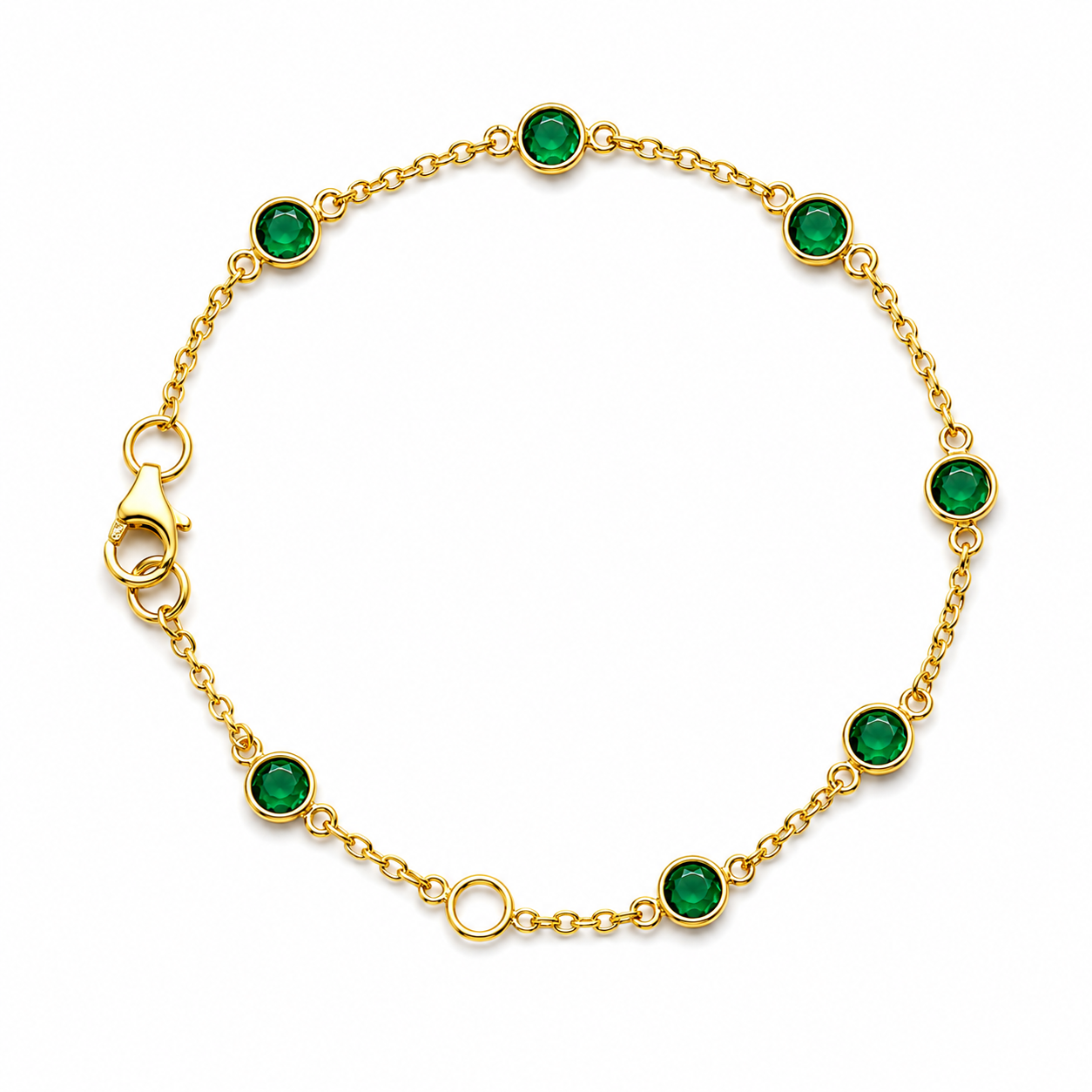May Birthstone Bracelet — Emerald