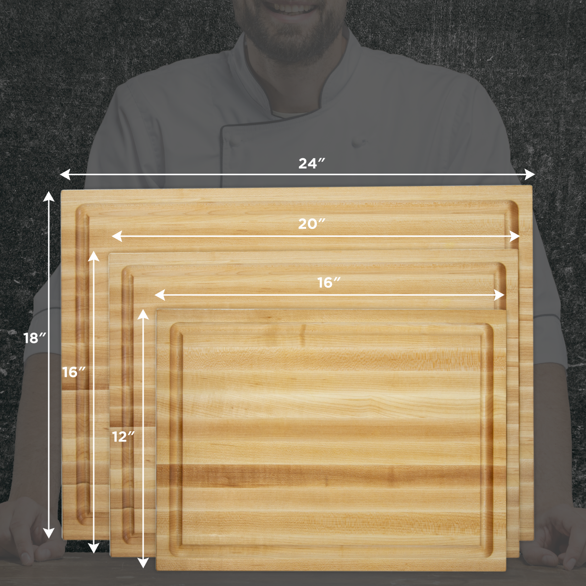 Classic Large Wood Reversible Cutting Board