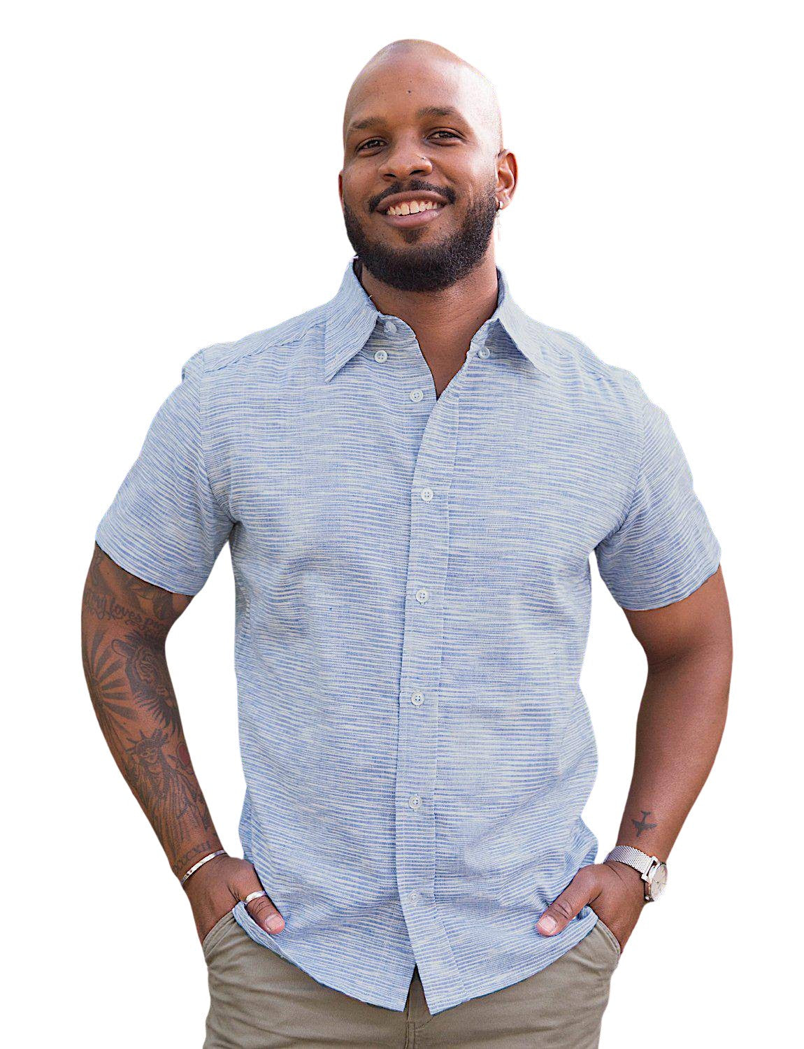 Light Blue Men's Button Down Shirt