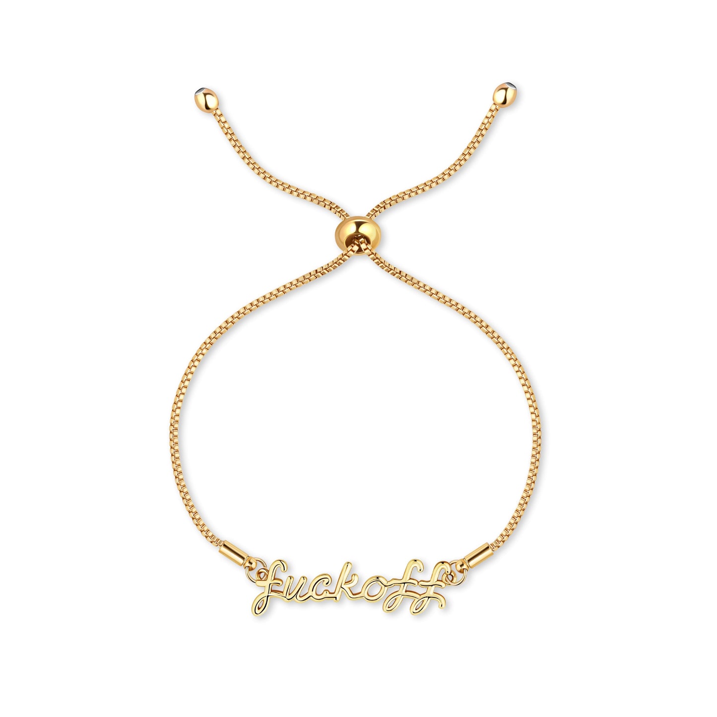 Fuck Off Bracelet (Gold and Silver)