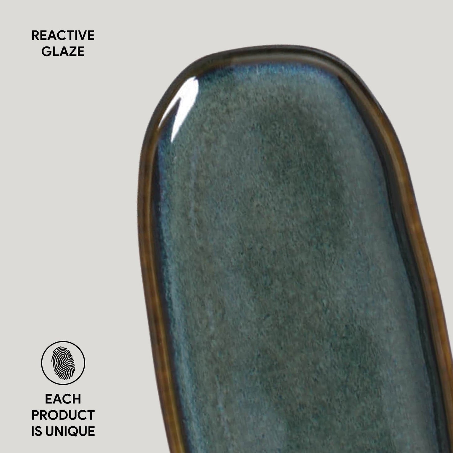 Shallow Organic Oval Platter Mini Set of 4