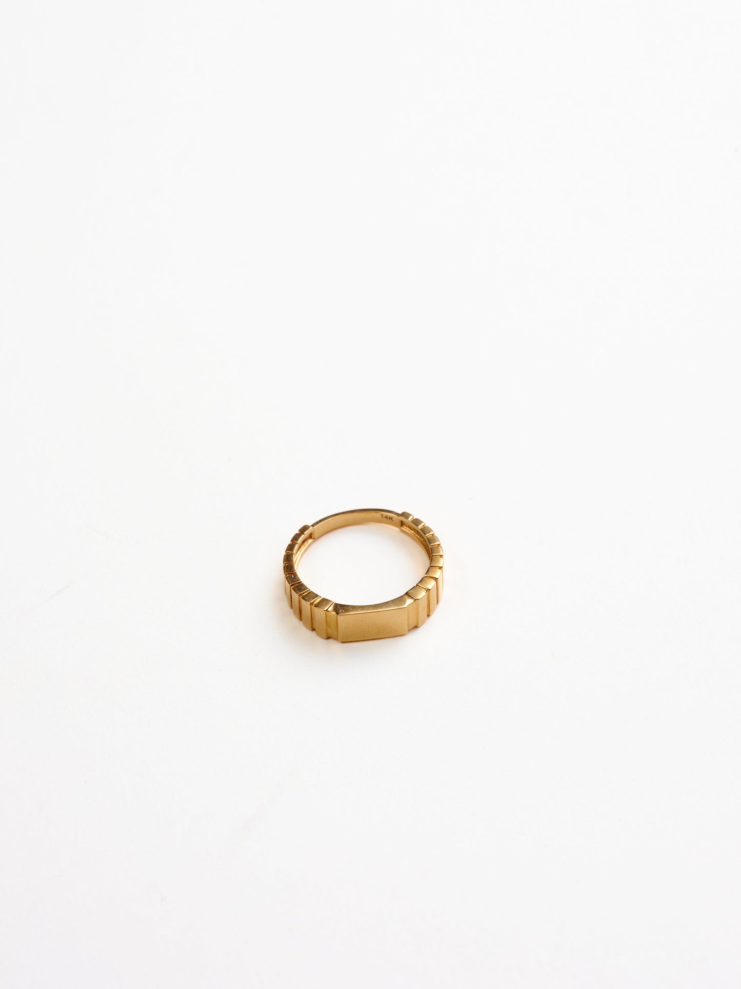 James Groove Signet Ring 14k Recycled Solid Gold