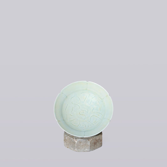 Celadon Porcelain Small Peony Dish