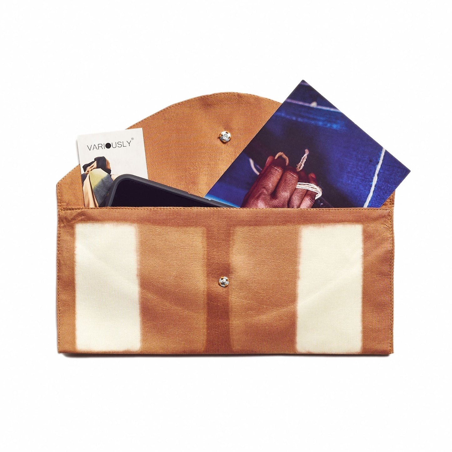 Melo Gold Mulberry Silk Shibori Hand Crafted Zero Waste Pouch - Osadia Concept Store