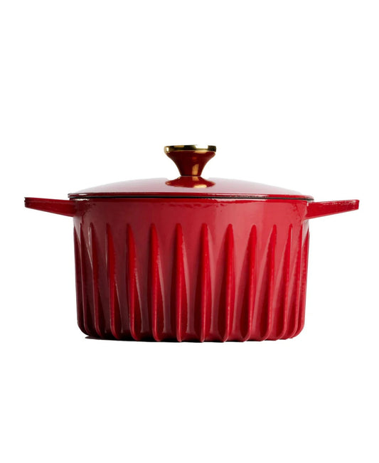 FIREUP Rapid Heat Enameled Cast Iron Rosso Red 5.5-Quart Dutch Oven