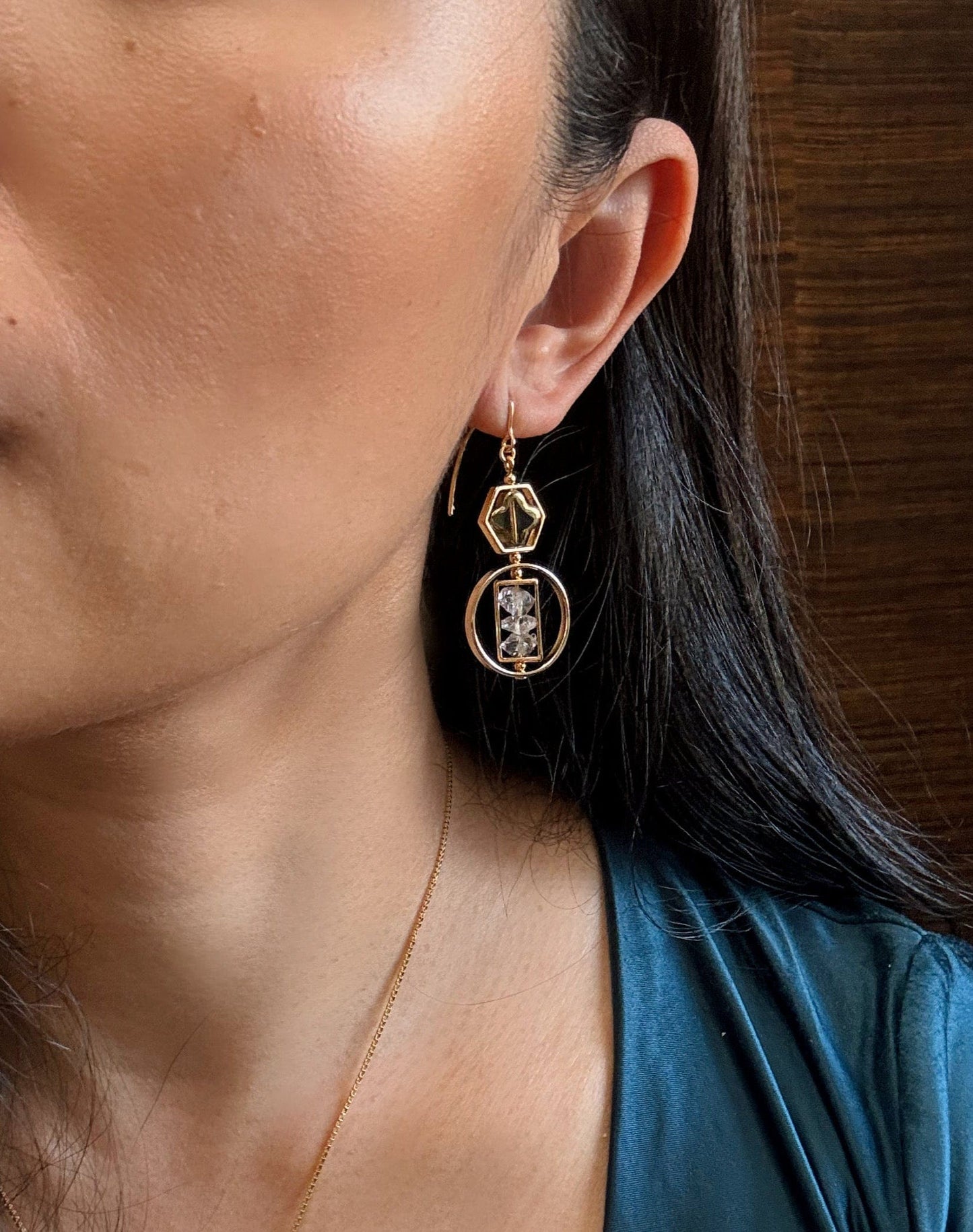 Art x Herkimer Crystals Earrings