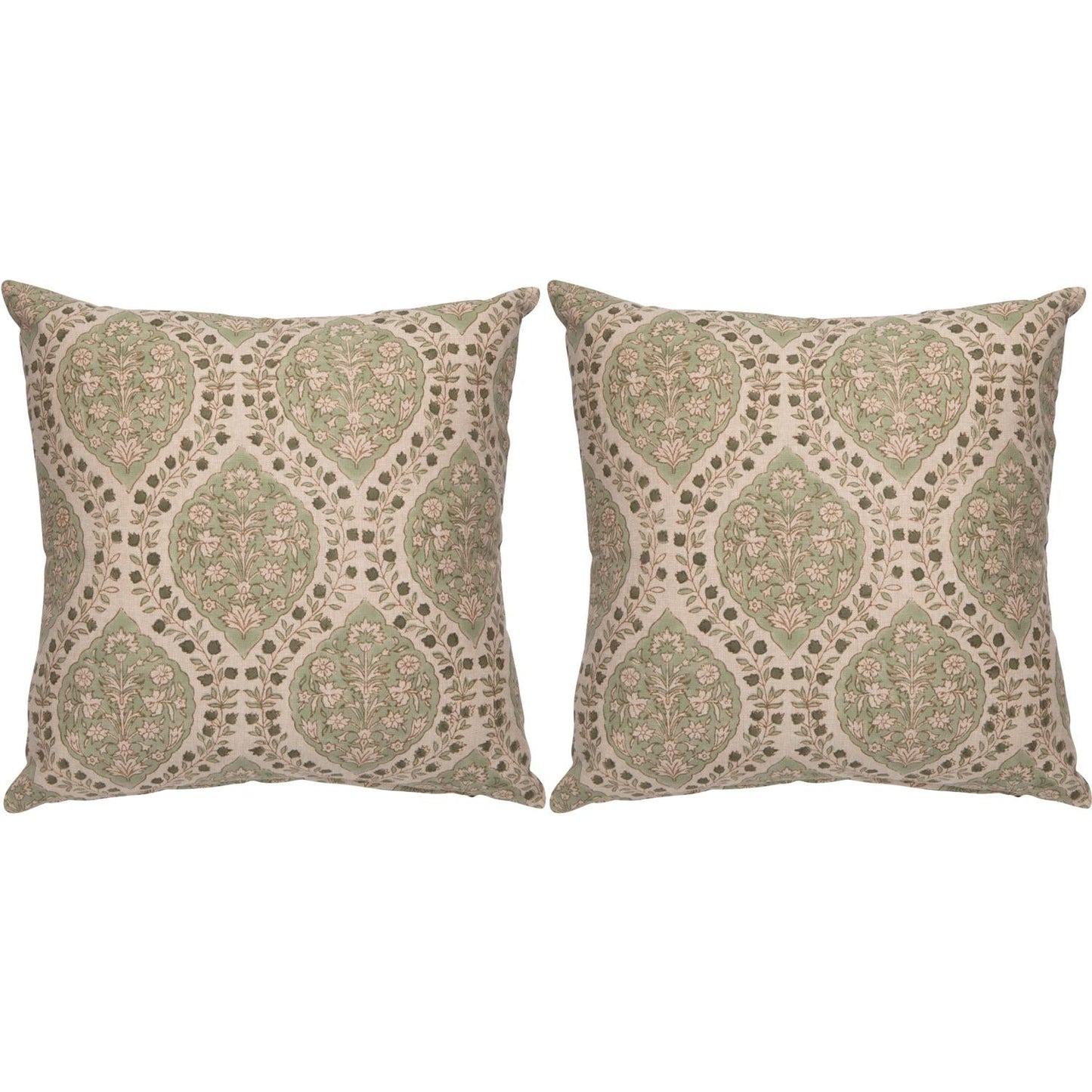 Set of 2 Pillow Block Print 20in Ogee