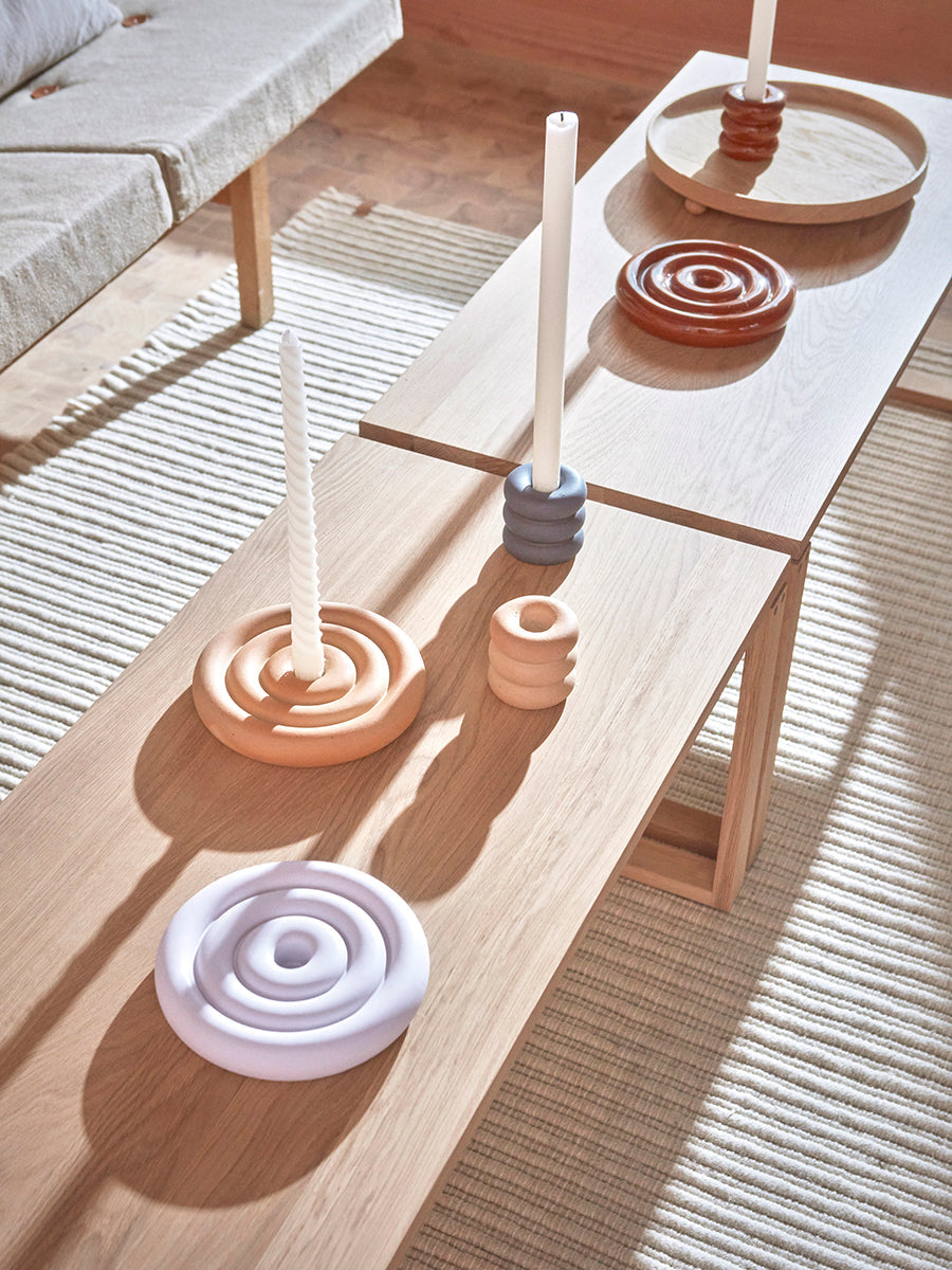 Savi Ceramic Candleholder - Nutmeg