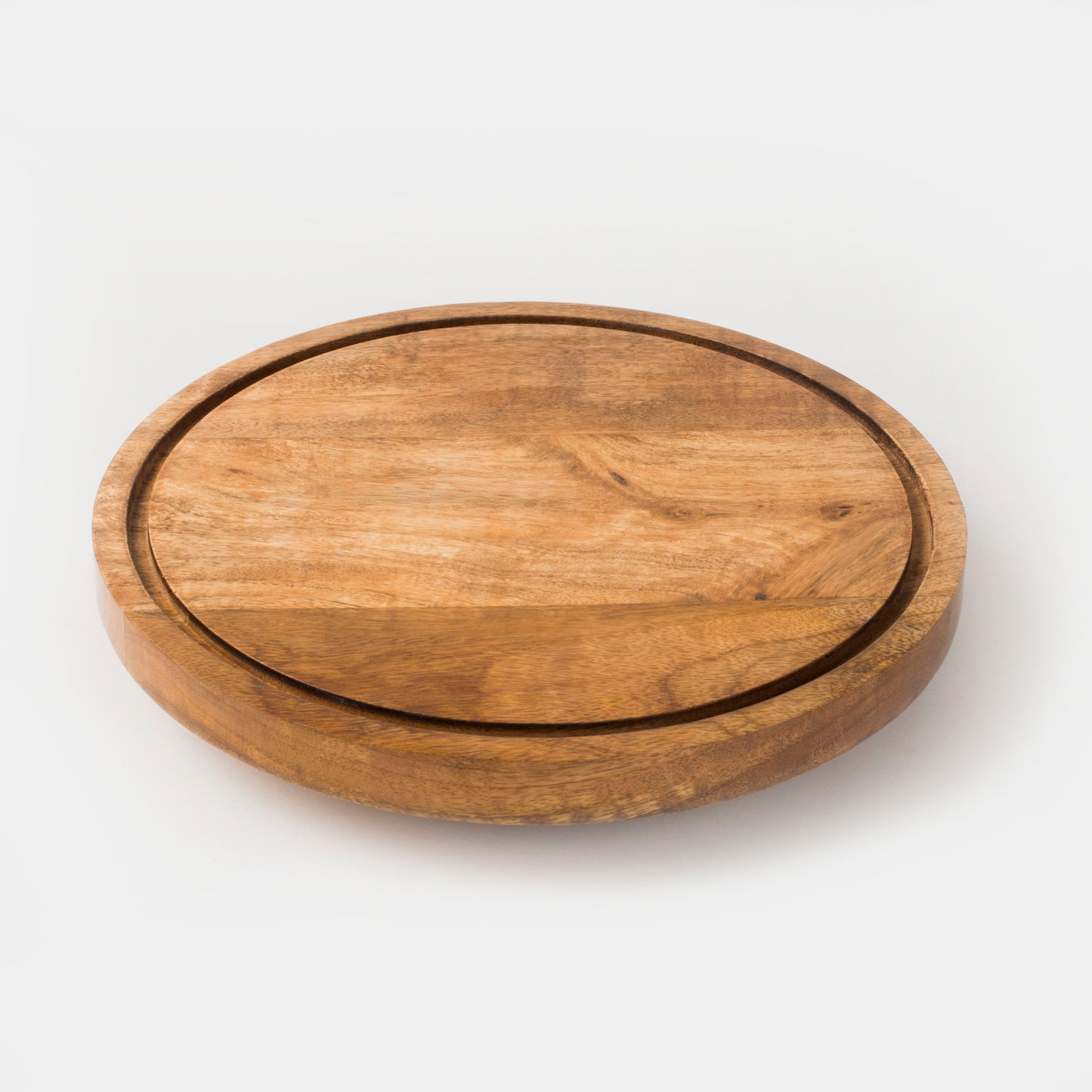 Handcrafted Mango Wood Footed, 360-degree Rotating Cake Stand