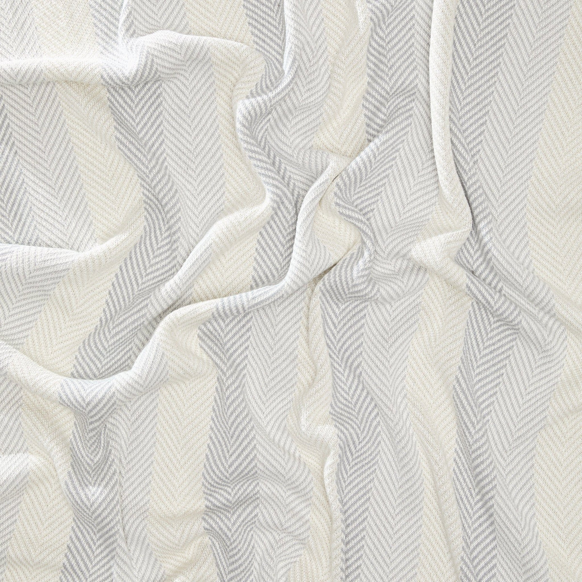 Herringbone Hues - Cotton Sustainable Knit Striped | Chevron Throw Blanket