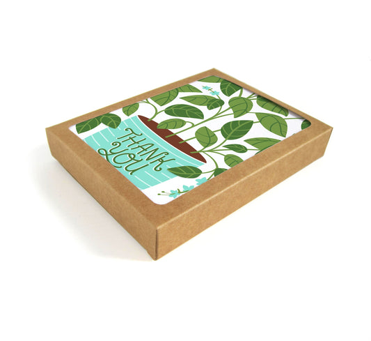Thank You Basil Card - Set of 8
