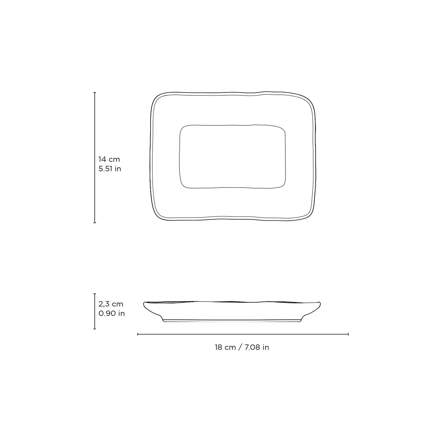 Rectangular Platter Juta Set of 4