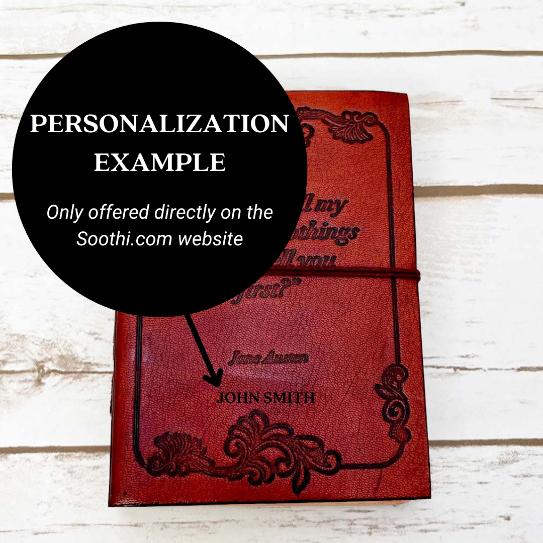 Jane Austen Quote Leather Journal