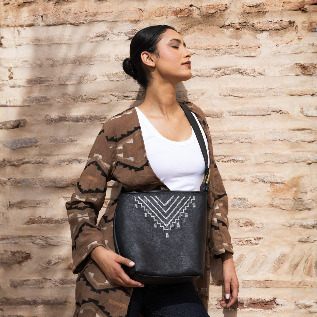 Kasbah Leather Bucket Tote