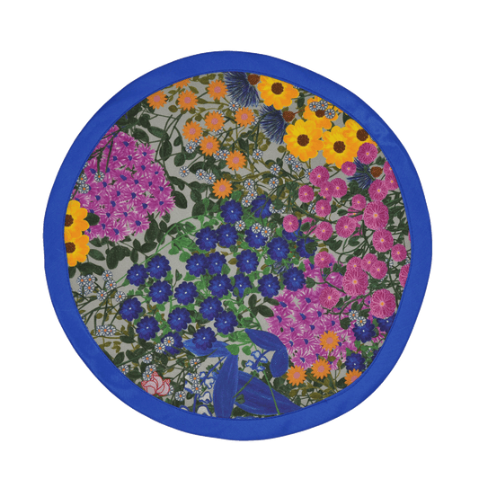 6 Round Placemats Pré Fleuri Prussian Blue