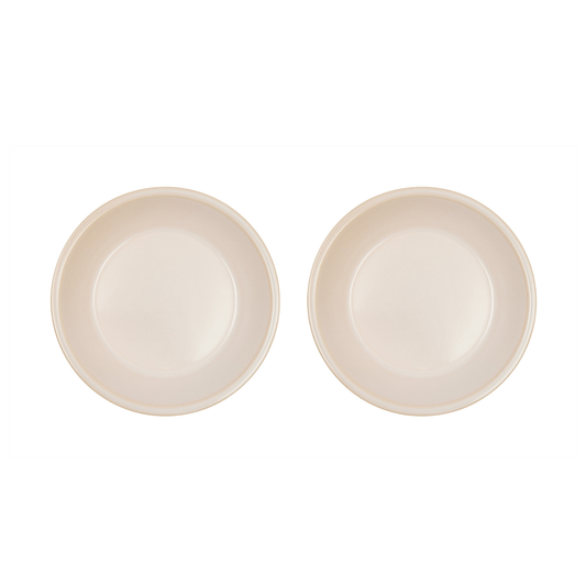 Yuka Deep Plate, Set of 2 in Offwhite