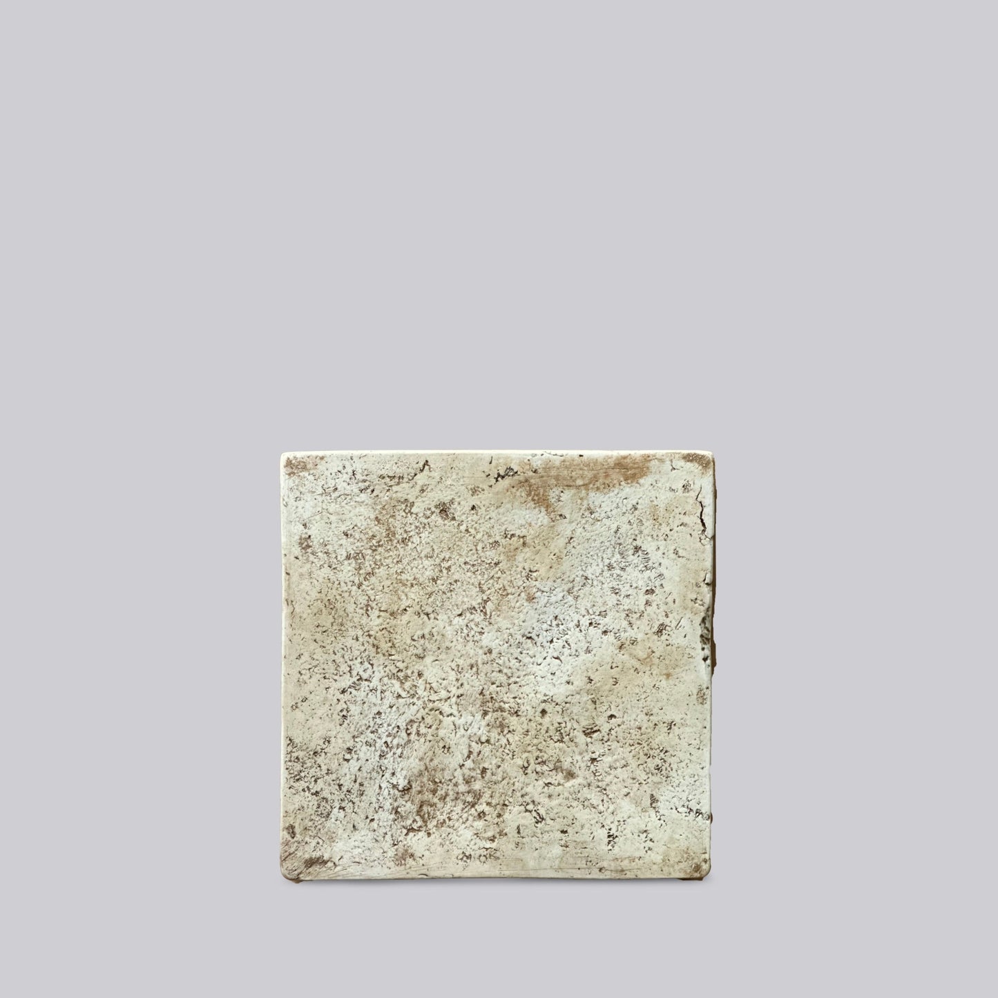 Hand Painted Porcelain Blue and Red Three Friends Tile