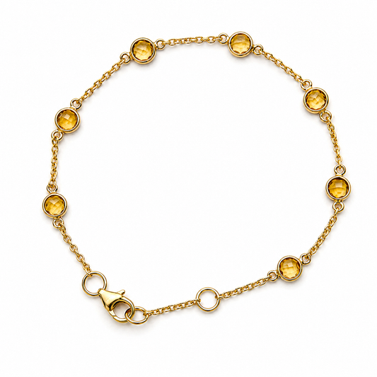 November Birthstone Bracelet — Citrine
