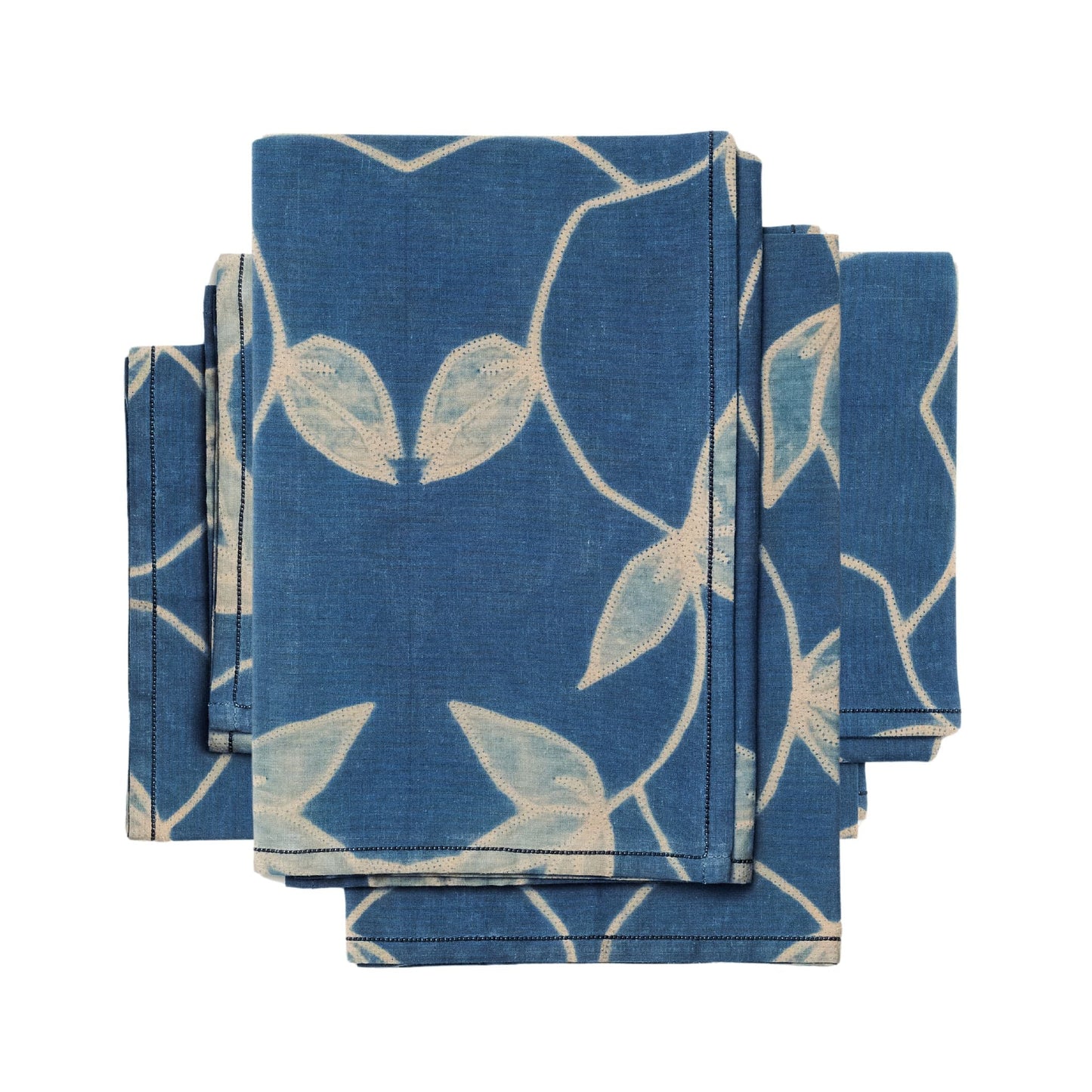 Folio Indigo Handcrafted Shibori Cotton Table Napkins ( set of 4 )