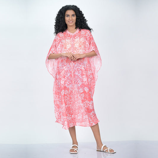 BINARY LEAFLET CAFTAN - BLUSH