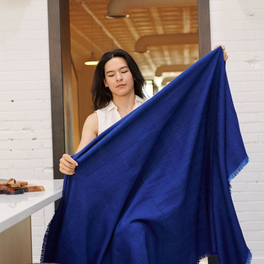 Herringbone Plush Soft Merino Handwoven Throw