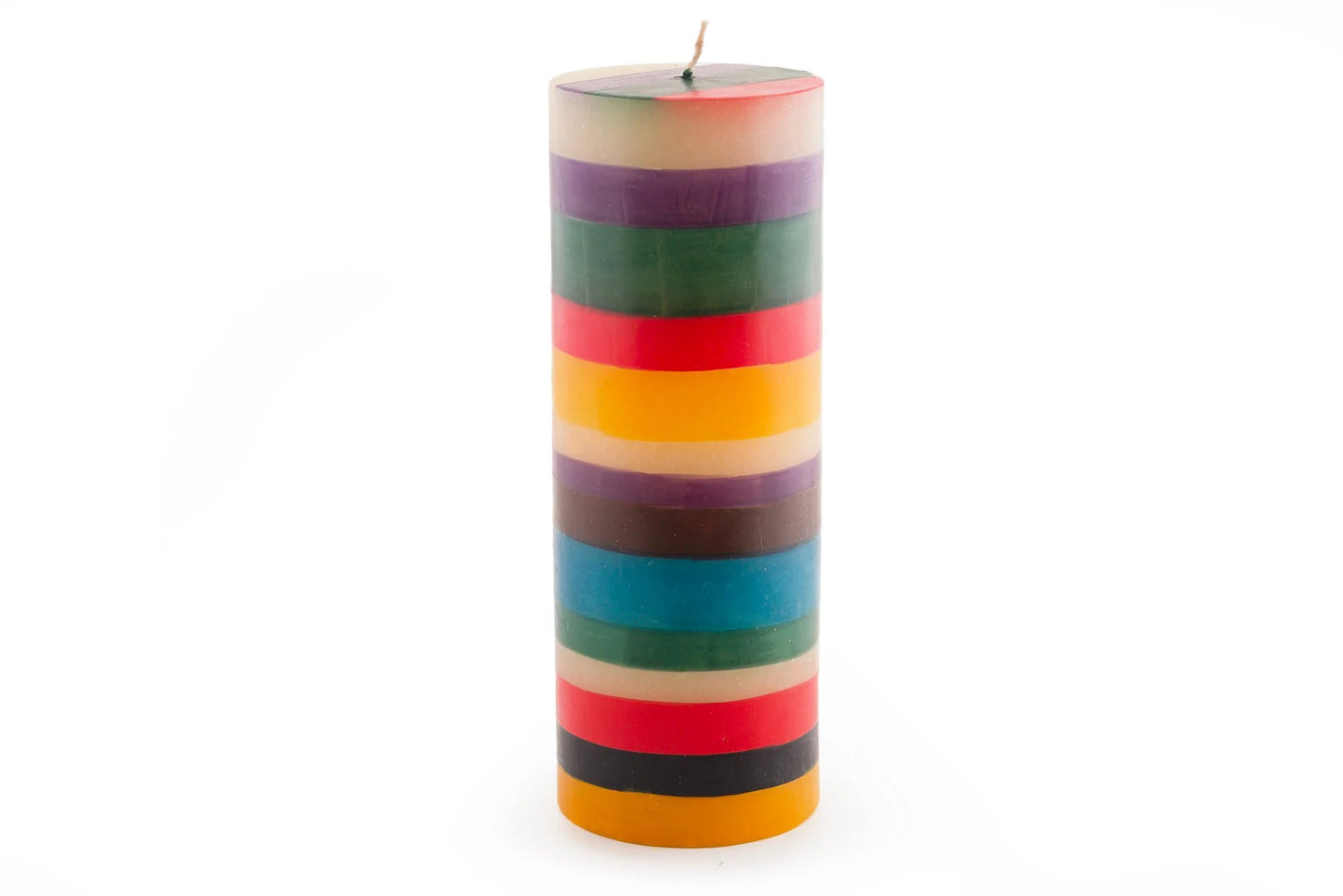 Memphis Stripe Painted Candles