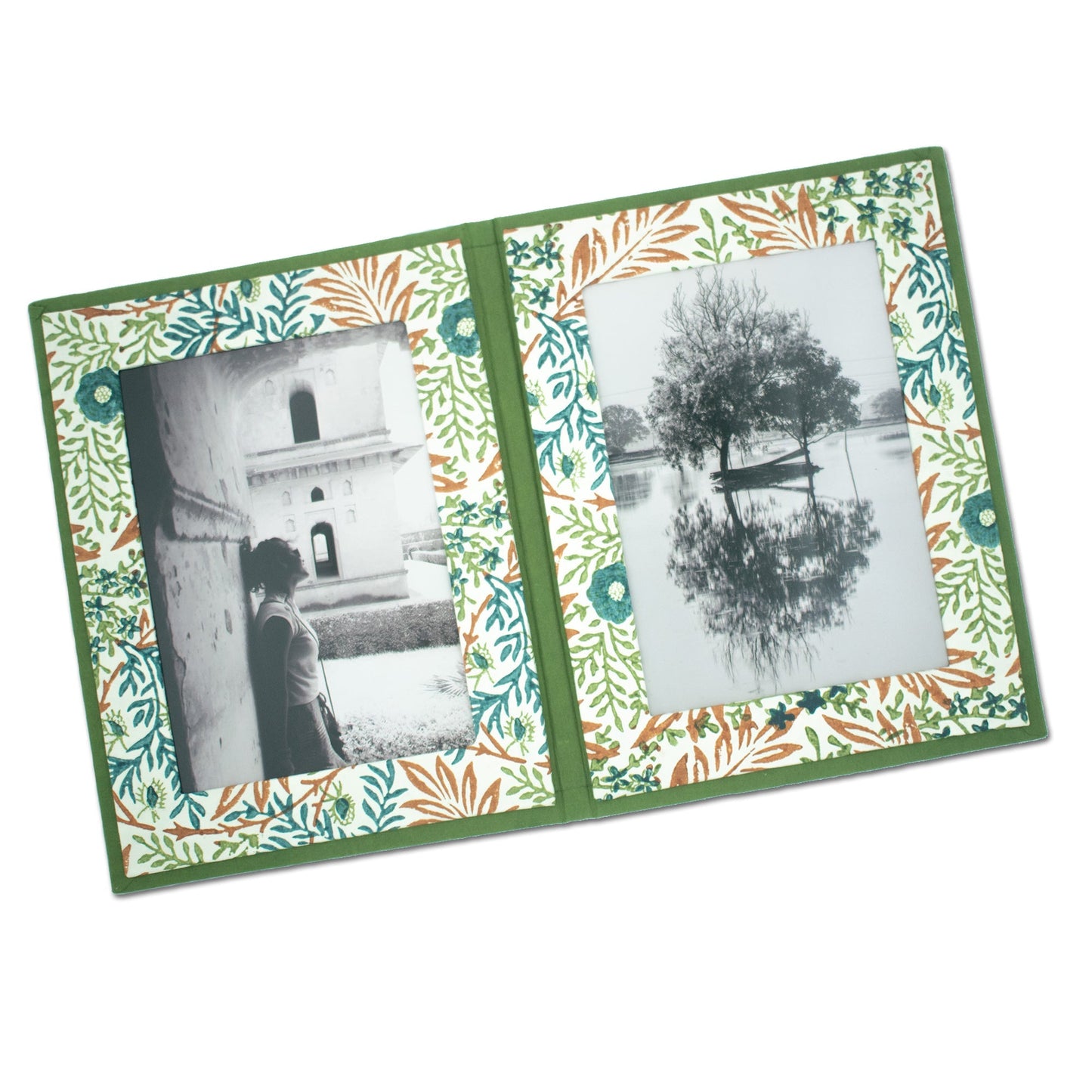 Handmade Double Photo Frames | Upcycled Tree-Free Paper | Fair Trade | Set of 5