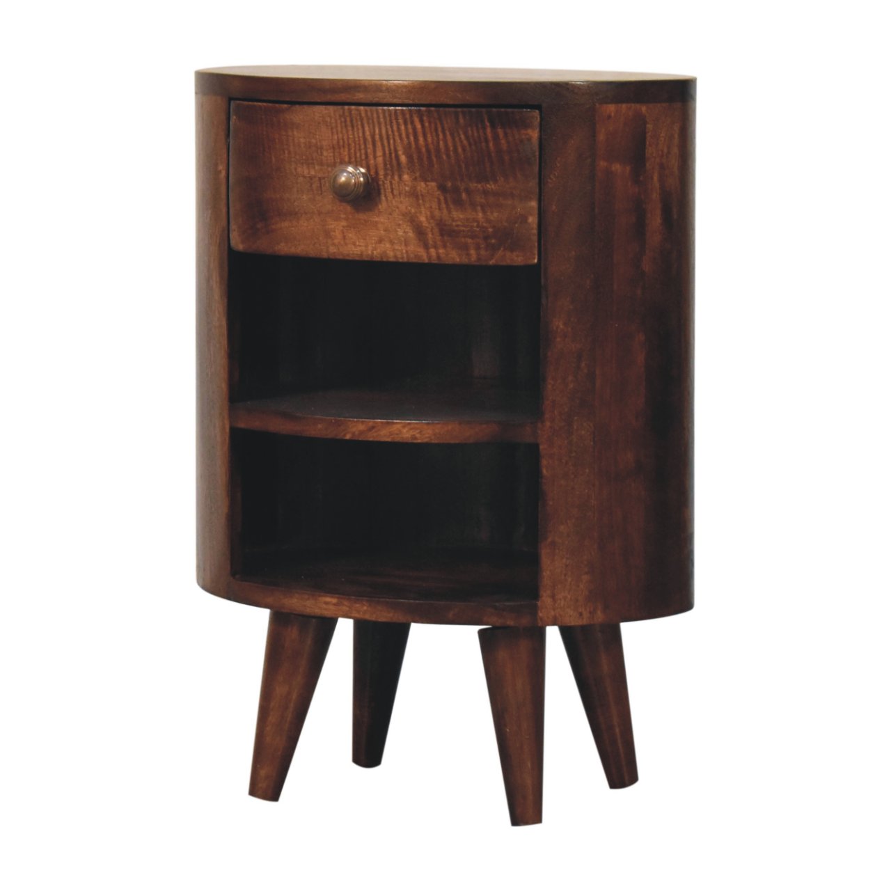 Solid Wood Cortez California Walnut Bedside Table