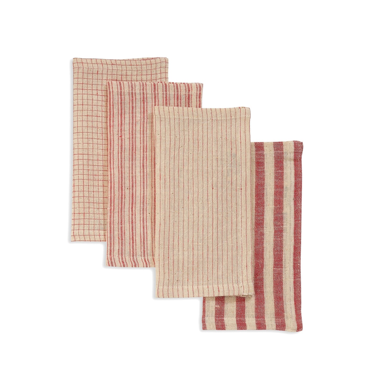 MELANGE Handwoven Organic Cotton Napkins – Set of 4. Cotton – Fair Trade – Artisan Made
