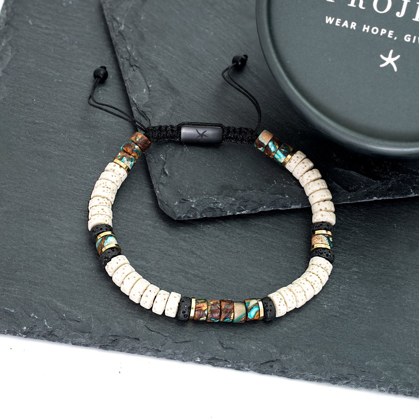 Vanguard Lava Bead Men's Bracelet