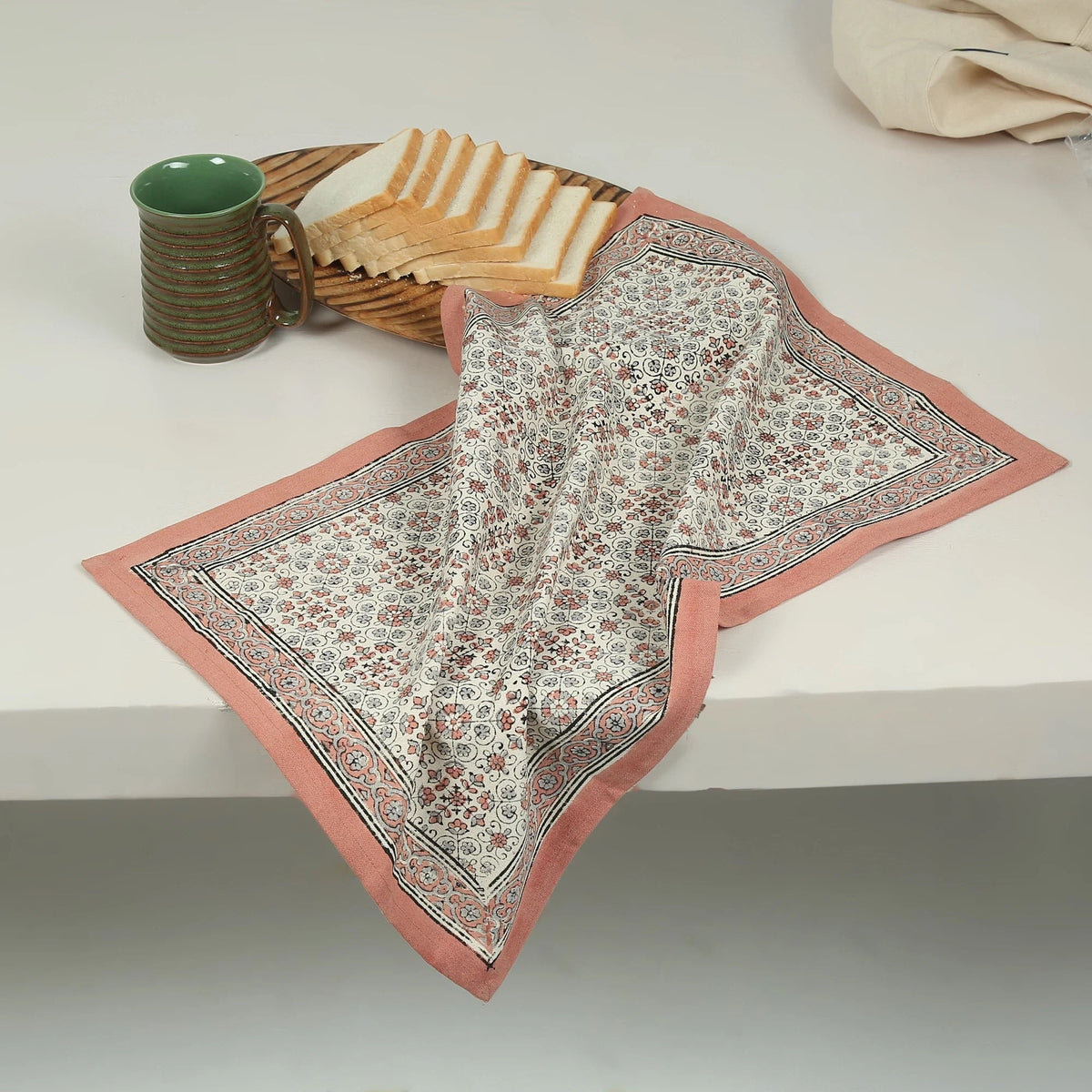 Cotton Kitchen Towel | Hand Block Printed | Ivy