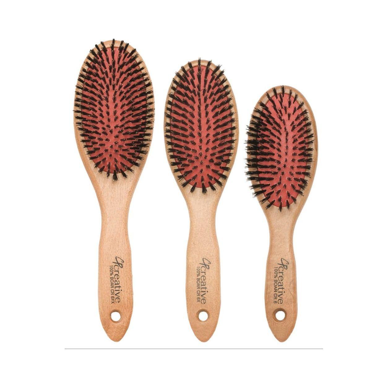 Eco-Friendly Boar Bristle Paddle Wood Hair Brush