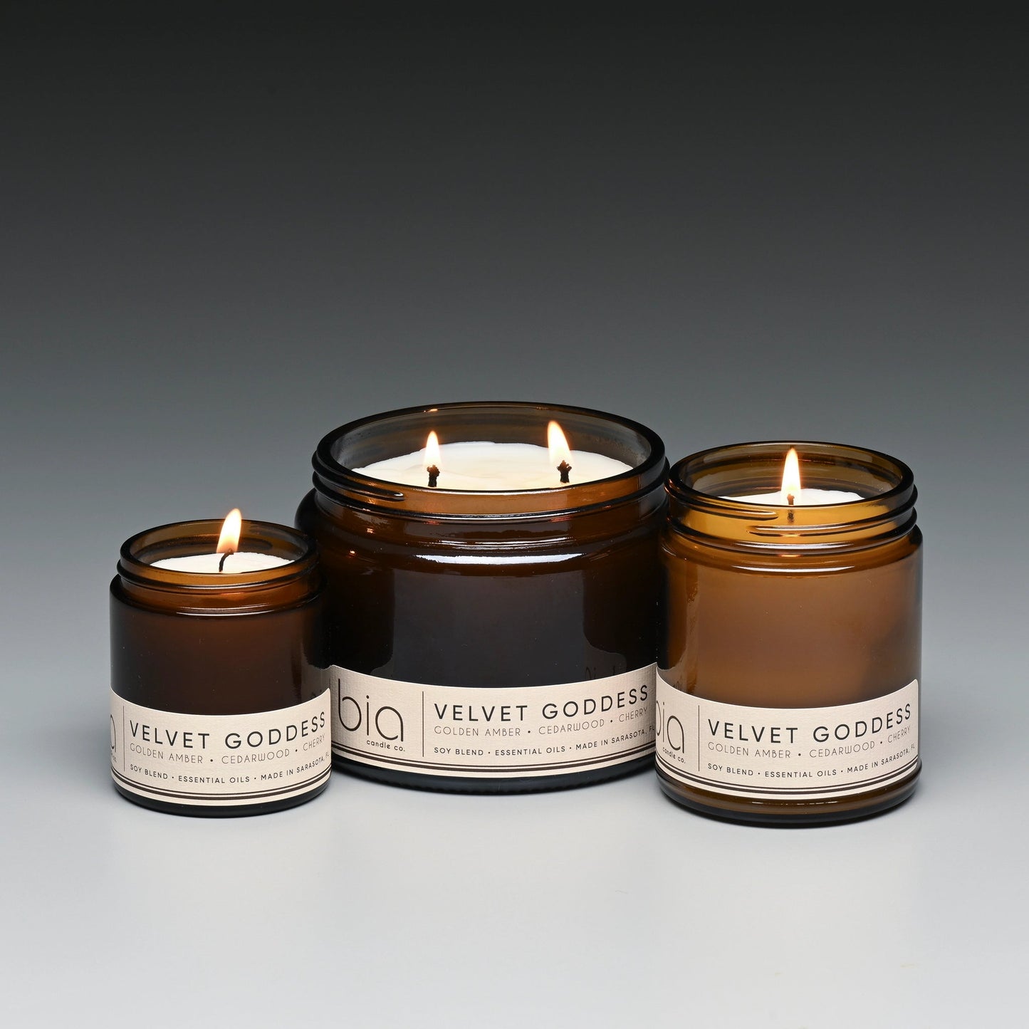 Velvet Goddess Soy Blend Candle — Amber, Vanilla & Cedarwood